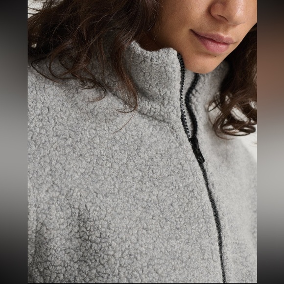 ANIÁN The Pecora Wool Zip Fleece sweater - light grey - medium - Picture 10 of 13